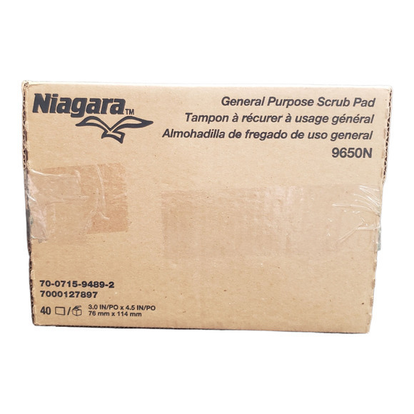 Niagara General Purpose Scrub Pad Professional Case of 40 3" x 4.5"  Item #9650N - Picture 1 of 4